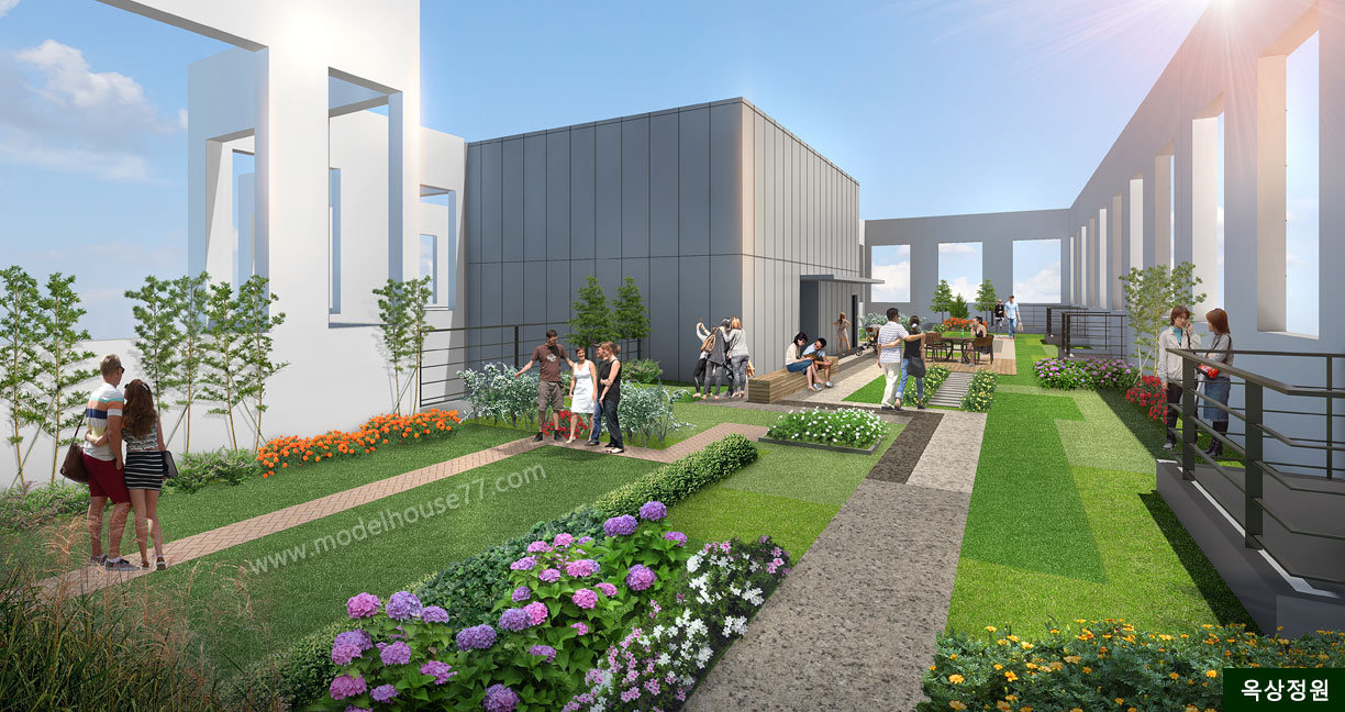 청량리 범양레우스 씨엘로네 를 소개 - 옥상 조감도 